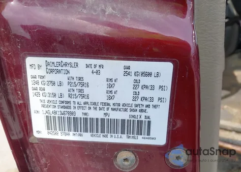 2003 Jeep Liberty Sport from USA, damaged, VIN 1J4GL48K13W678903